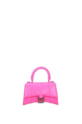 Balenciaga Handbags Women Leather Pink Fluo Pink