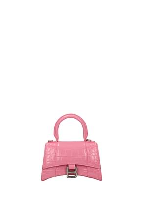 Balenciaga حقائب اليد نساء جلد لون القرنفل الوردي الناعم