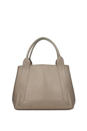Balenciaga Handbags Women Leather Gray Taupe