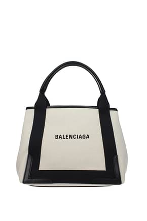 Balenciaga حقائب اليد نساء قماش اللون البيج أسود
