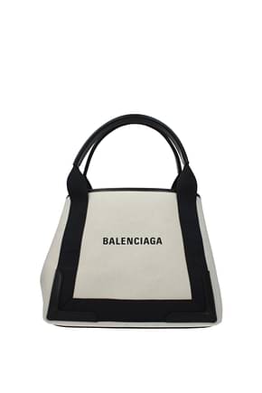 Balenciaga Handbags Women Fabric  Beige Black