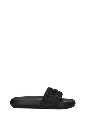 Versace Slippers and clogs Men Rubber Black