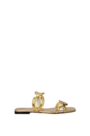 Valentino Garavani Slippers and clogs Women Leather Gold