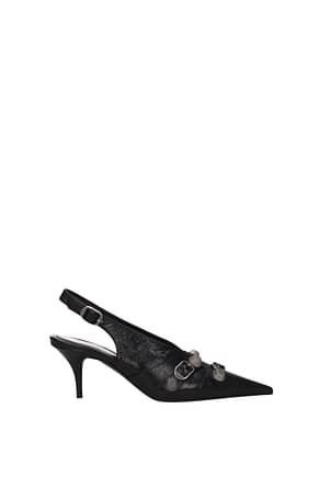 Balenciaga Sandals cagole Women Leather Black