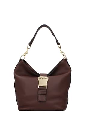 Love Moschino Handbags Women Polyurethane Brown Dark Brown