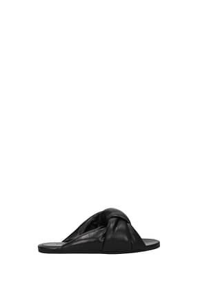 Balenciaga Slippers and clogs drapy Women Leather Black