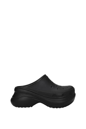 Balenciaga Slippers and clogs crocs Women Rubber Black