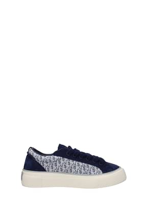 Christian Dior Sneakers Men Suede Blue White