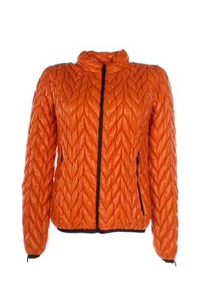 Khrisjoy ギフトアイデア ski chevron quilted jacket 女性 ポリアミド オレンジ