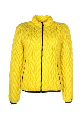 Khrisjoy Ideas regalo ski chevron quilted jacket Mujer Poliamida Amarillo Limón