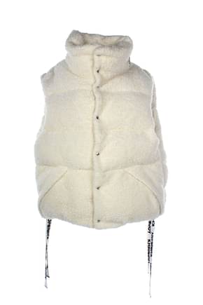 Khrisjoy Idées cadeaux puff oversize vest pile Femme Acrylique Blanc  Ivoire