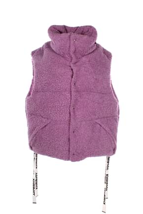 Khrisjoy Geschenk puff oversize vest pile Damen Acryl Violett Mauve