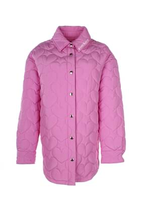 Khrisjoy Gift ideas puff hearts oversize shirt Women Polyester Pink Mauve