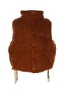Khrisjoy Gift ideas puff oversize vest pile Men Polyester Brown Caramel