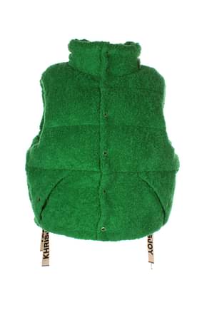 Khrisjoy أفكار هدايا puff oversize vest pile رجال البوليستر لون أخضر اخضر فاتح