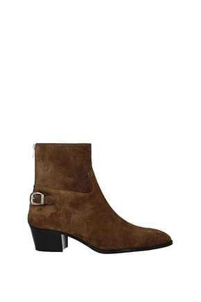 Celine Ankle Boot isaac Men Suede Brown Taupe