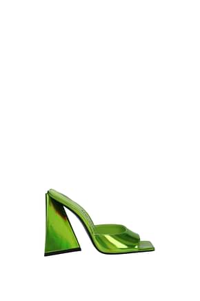 The Attico Sandals devon Women Patent Leather Green Lime