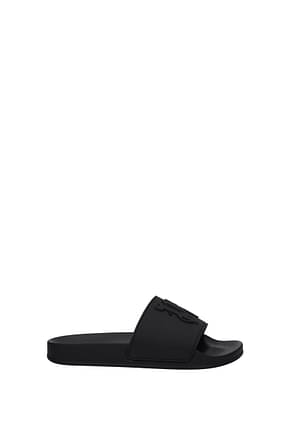 Palm Angels Slippers and clogs monogram Women Rubber Black