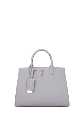 Burberry Handbags frances Women Leather Gray Light Grey