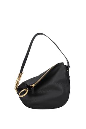 Burberry Handbags knight Women Leather Black