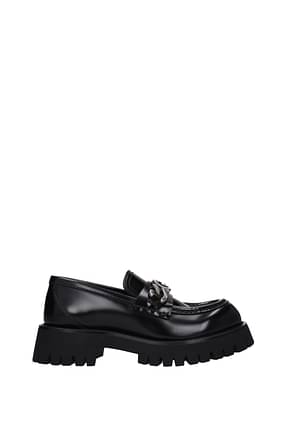 Gucci Loafers Women Leather Black