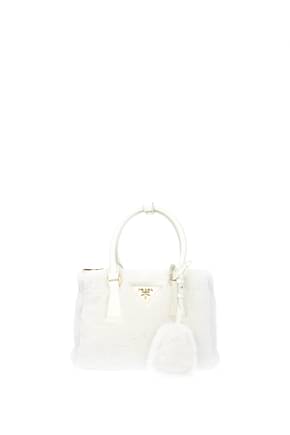 Prada Handbags Women Sheepskin White