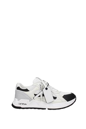 Off-White Sneakers Uomo Tessuto Bianco Nero