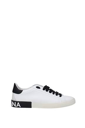 Dolce&Gabbana Sneakers portofino Uomo Pelle Bianco Nero