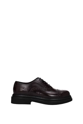 Dolce&Gabbana Lace up and Monkstrap Men Leather Brown Dark Brown