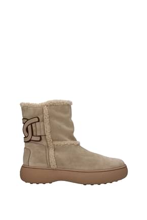 Tod's Ankle boots Women Suede Beige