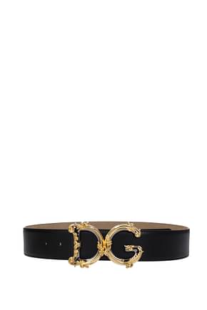 Dolce&Gabbana أحزمة عادية نساء جلد أسود