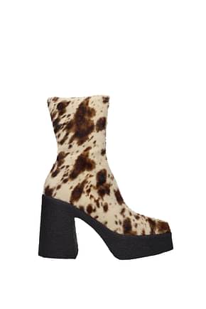 Stella McCartney Ankle boots Women Eco Pony Skin Beige
