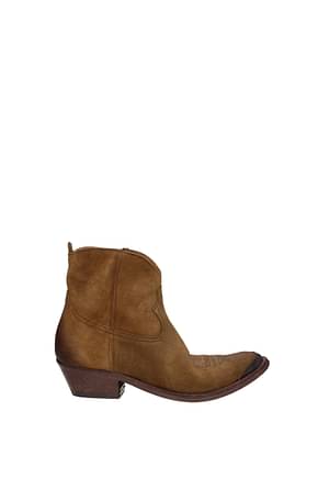 Golden Goose Ankle boots young Women Suede Brown Cognac