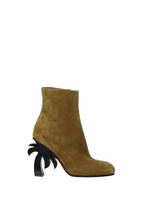 Palm Angels Ankle boots Women Suede Brown Camel