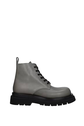 Bottega Veneta Ankle Boot Men Leather Gray Asphalt