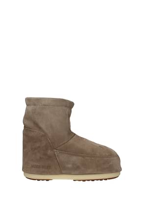 Moon Boot Ankle boots Women Suede Beige Sand