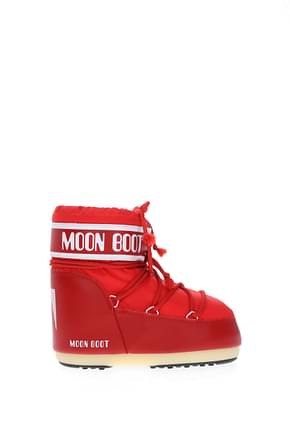 Moon Boot Stiefeletten Damen Stoff Rot