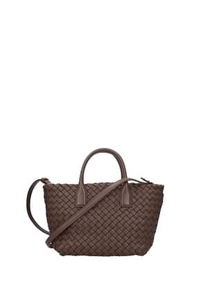 Bottega Veneta Handbags Women Leather Gray Taupe