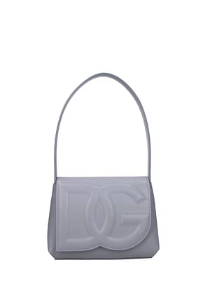 Dolce&Gabbana Shoulder bags Women Leather Gray Graphite