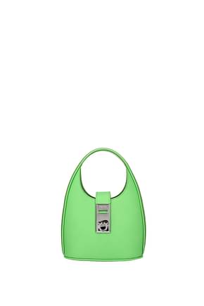 Salvatore Ferragamo Handbags hobo  Women Leather Green Lime