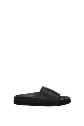 Off-White Slippers and clogs Men Leather Black