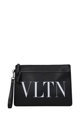 Valentino Garavani Handbags Men Leather Black White