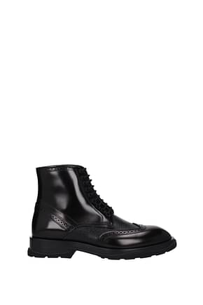 Alexander McQueen Ankle Boot Men Leather Black