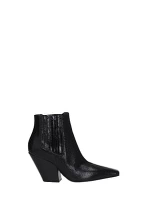 Casadei Ankle boots techno Women Leather Black