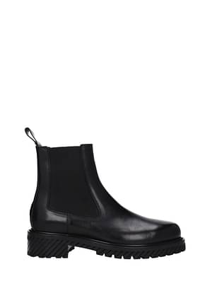 Off-White Ankle Boot Men Leather Black