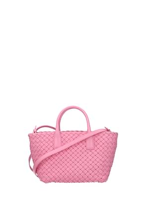 Bottega Veneta Handbags Women Leather Pink