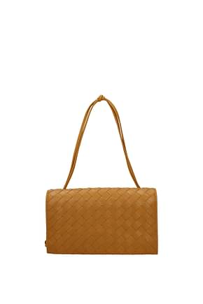 Bottega Veneta Handbags Women Leather Brown Camel