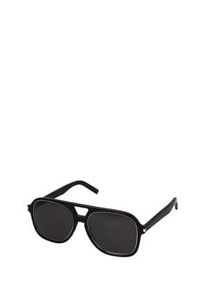 Saint Laurent Sunglasses 602 rim Women Acetate Black Gold