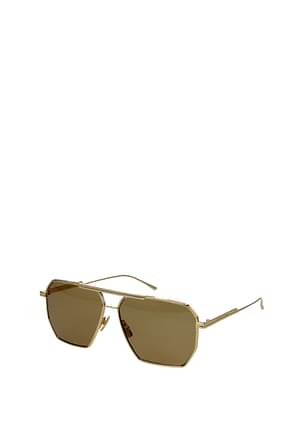 Bottega Veneta Sunglasses Men Metal Gold Light Brown