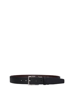 Prada Regular belts Men Leather Black Burnt